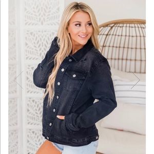 Black denim jacket